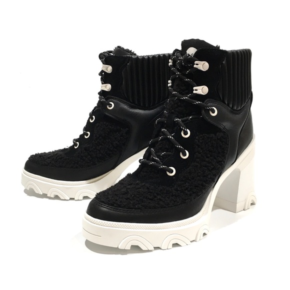 SOREL WATERPROOF BREX HEEL COZY LACE UP BOOT -BLACK -US 8.5 -NEW - Picture 4 of 8